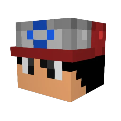 TheRealElite Minecraft avatar head, 3D render