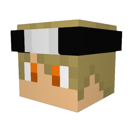TheRealEnder230 Minecraft avatar head, 3D render