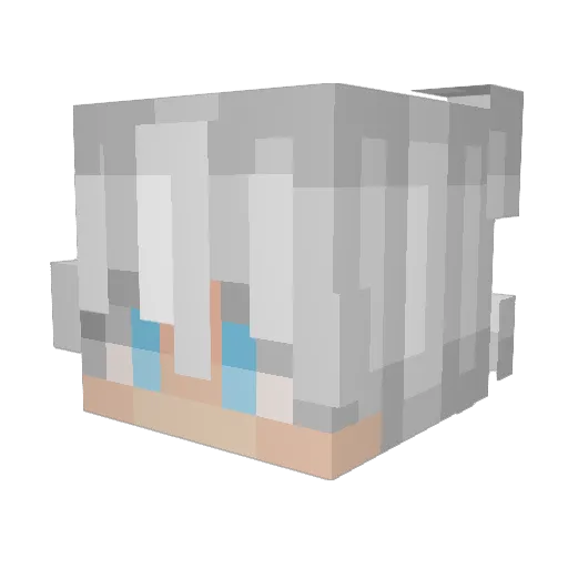 TheRealFallo Minecraft avatar head, 3D render
