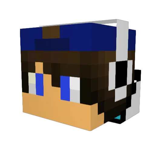 TheRealFamous Minecraft avatar head, 3D render