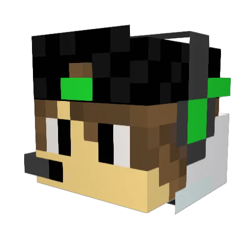 TheRealFernandez Minecraft avatar head, 3D render