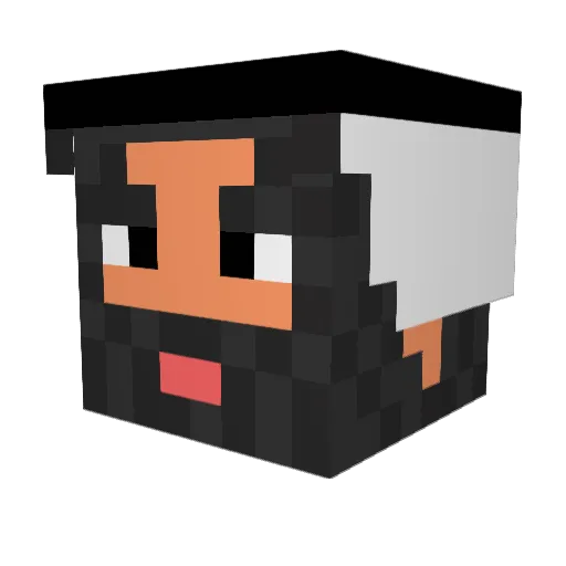 TheRealFingies Minecraft avatar head, 3D render