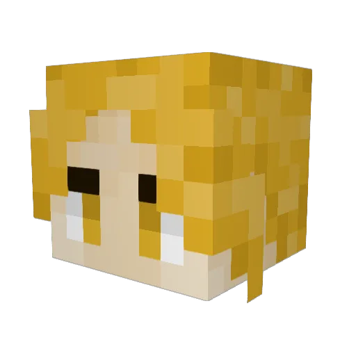 TheRealFob Minecraft avatar head, 3D render