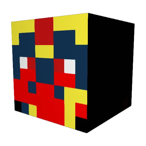 TheRealFrazz Minecraft avatar head, 3D render