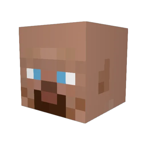 TheRealGizmo Minecraft avatar head, 3D render