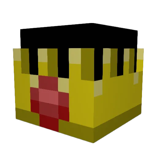 TheRealHackerMan Minecraft avatar head, 3D render