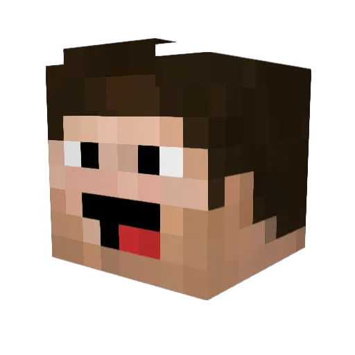 TheRealHaroldd2 Minecraft avatar head, 3D render