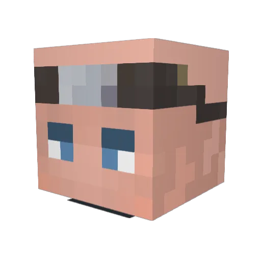 TheRealHatter Minecraft avatar head, 3D render