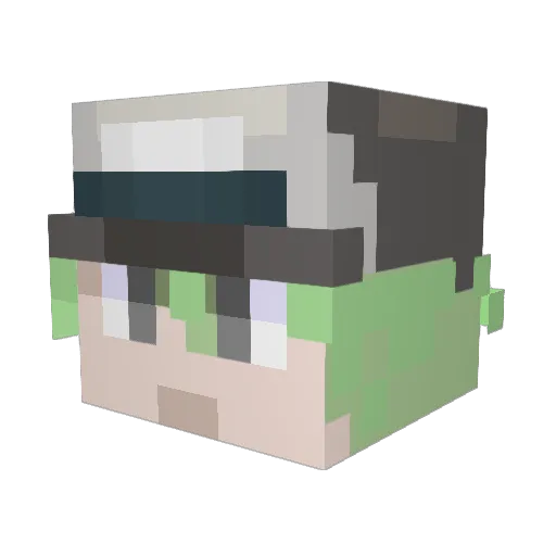 TheRealHertz Minecraft avatar head, 3D render