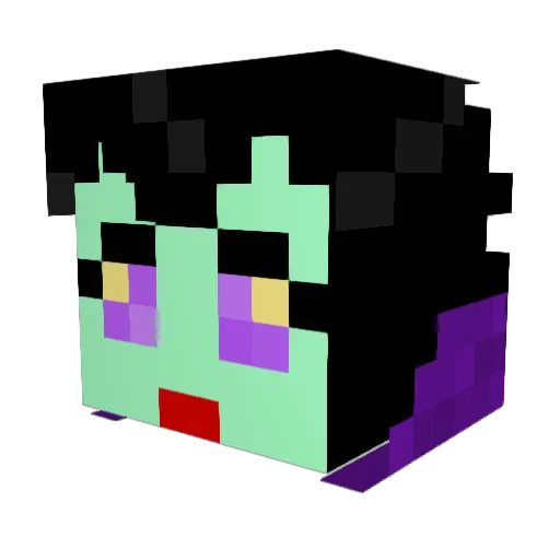 TheRealHuffi Minecraft avatar head, 3D render