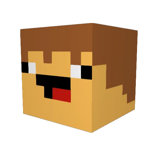 TheRealHuthman Minecraft avatar head, 3D render