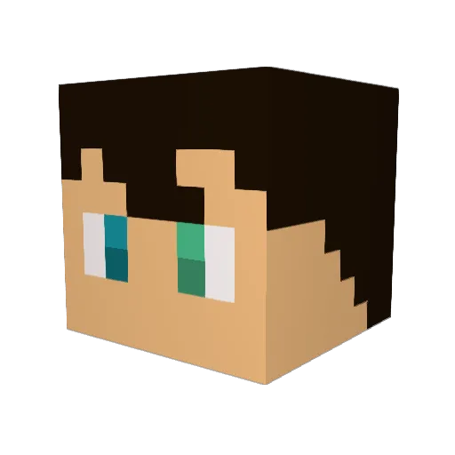 TheRealJRay Minecraft avatar head, 3D render