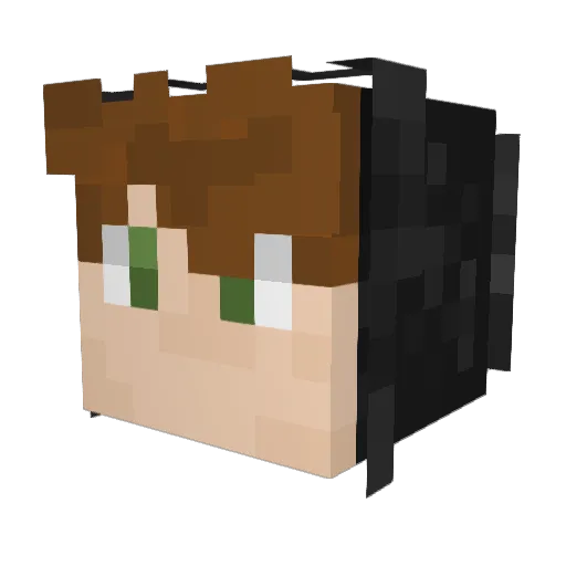 TheRealJacobL Minecraft avatar head, 3D render