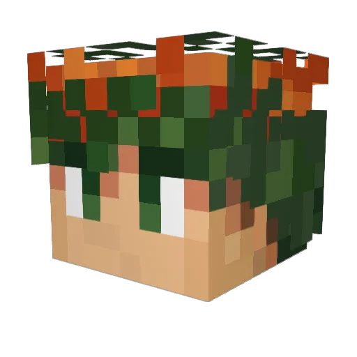 TheRealJu Minecraft avatar head, 3D render