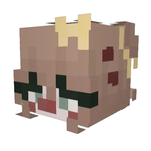 TheRealKaichu Minecraft avatar head, 3D render