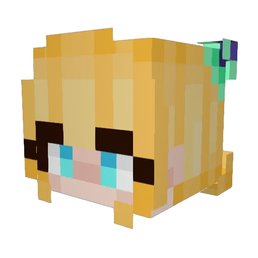 TheRealKara Minecraft avatar head, 3D render