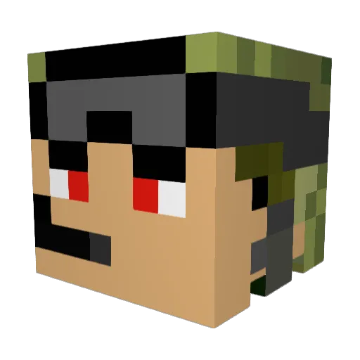 TheRealKing93 Minecraft avatar head, 3D render