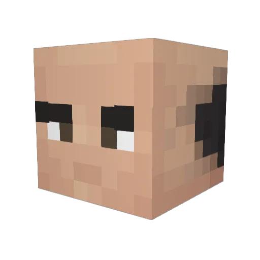 TheRealLancaster Minecraft avatar head, 3D render