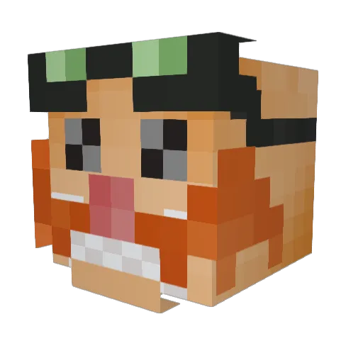 TheRealMejia Minecraft avatar head, 3D render
