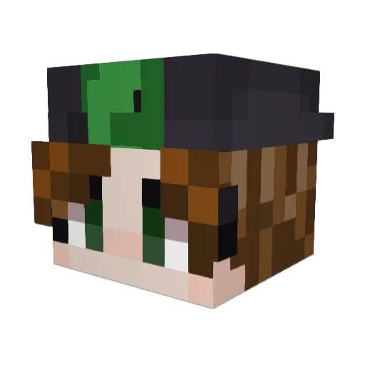 TheRealMozbink Minecraft avatar head, 3D render