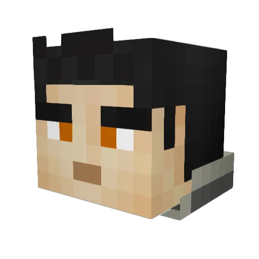 TheRealMrNoob Minecraft avatar head, 3D render