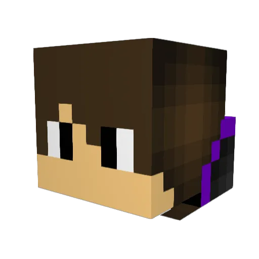 TheRealNibe Minecraft avatar head, 3D render