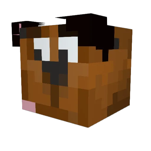 TheRealNibriel Minecraft avatar head, 3D render