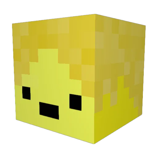 TheRealNoobTubeV Minecraft avatar head, 3D render