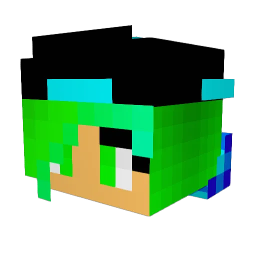 TheRealOGG Minecraft avatar head, 3D render
