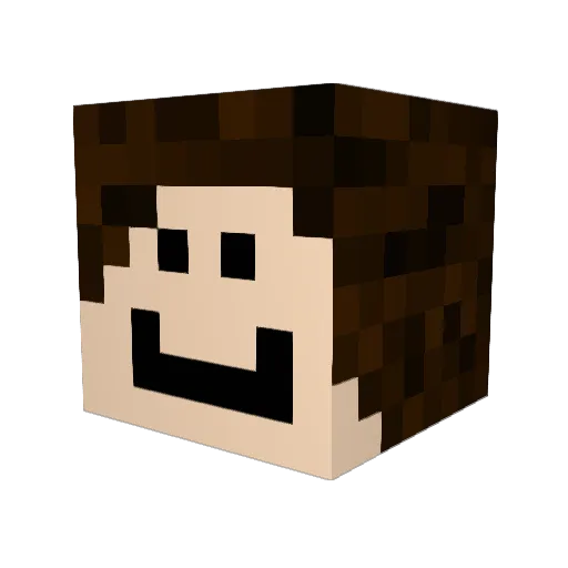 TheRealOceanMan Minecraft avatar head, 3D render