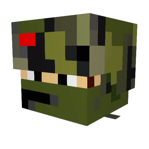 TheRealOlaf Minecraft avatar head, 3D render
