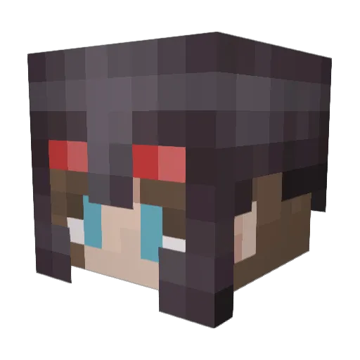 TheRealOmada Minecraft avatar head, 3D render