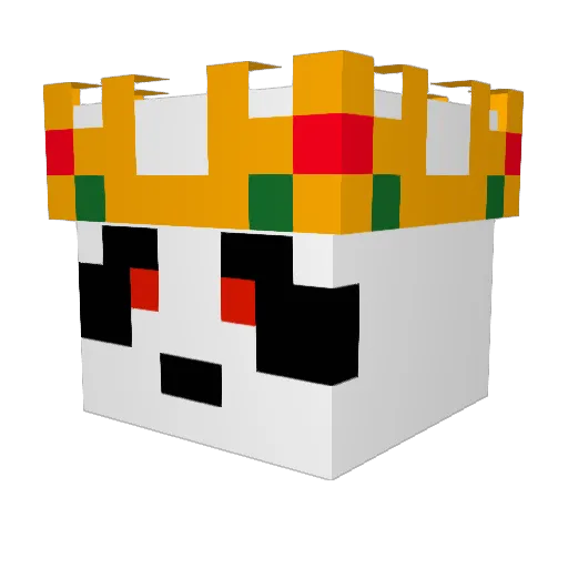 TheRealPandafan Minecraft avatar head, 3D render
