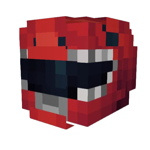 TheRealPeaa Minecraft avatar head, 3D render