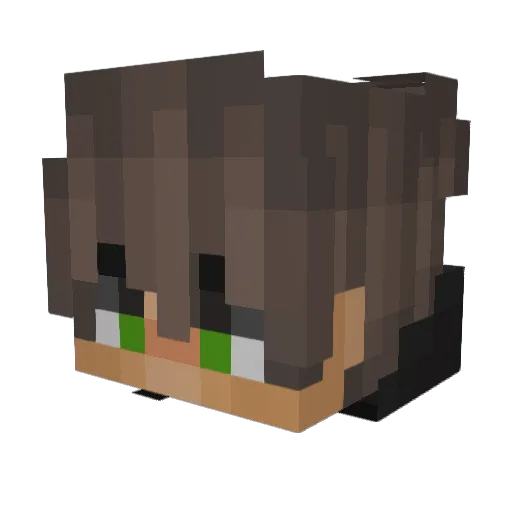 TheRealPlanty Minecraft avatar head, 3D render