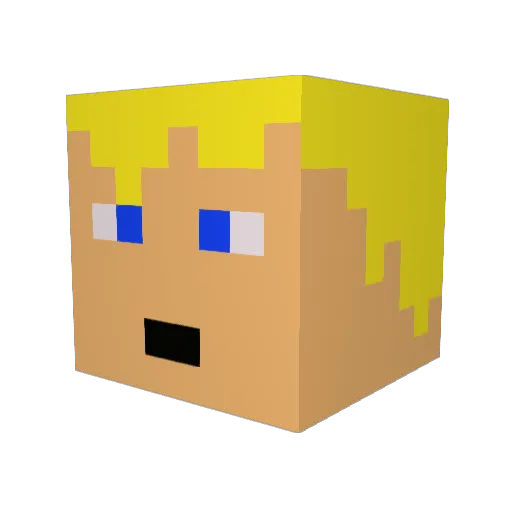 TheRealPsalms Minecraft avatar head, 3D render