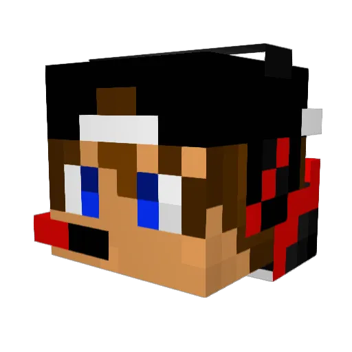 TheRealRadster Minecraft avatar head, 3D render