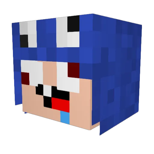 TheRealRekeball Minecraft avatar head, 3D render