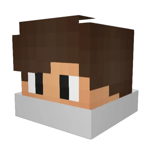 TheRealRosi Minecraft avatar head, 3D render