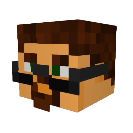 TheRealSaul Minecraft avatar head, 3D render