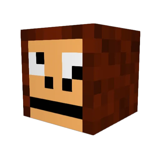 TheRealScrubb Minecraft avatar head, 3D render