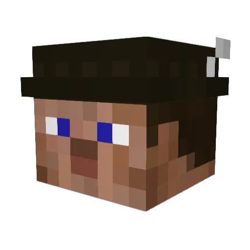 TheRealShoey Minecraft avatar head, 3D render