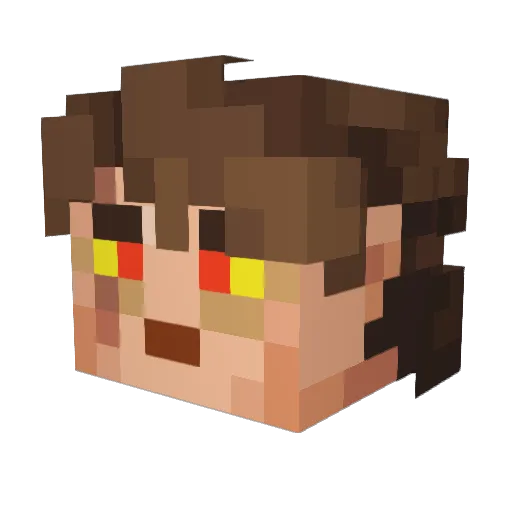 TheRealSlinky Minecraft avatar head, 3D render