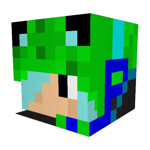 TheRealSnake_19 Minecraft avatar head, 3D render