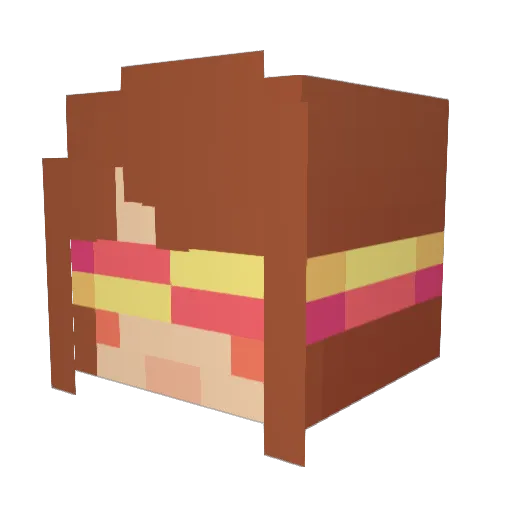 TheRealSquiddo Minecraft avatar head, 3D render