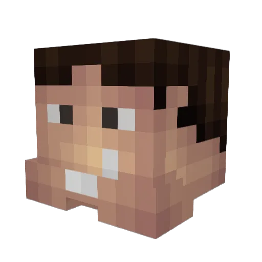 TheRealStayPuft Minecraft avatar head, 3D render