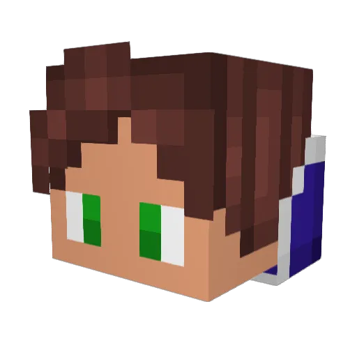 TheRealTHost Minecraft avatar head, 3D render