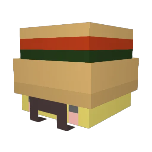 TheRealTaco1 Minecraft avatar head, 3D render