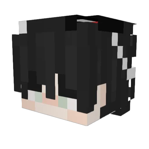 TheRealTika Minecraft avatar head, 3D render