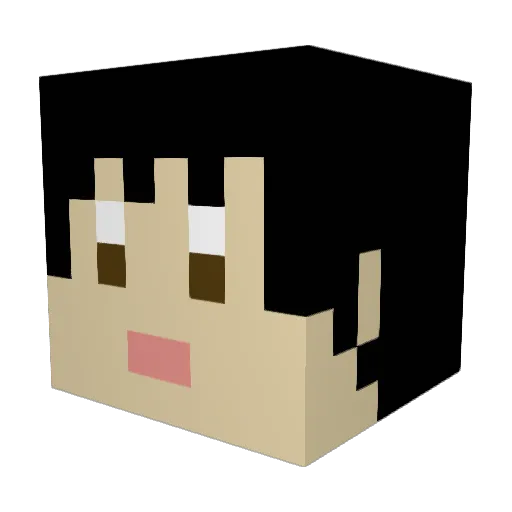 TheRealTisser Minecraft avatar head, 3D render